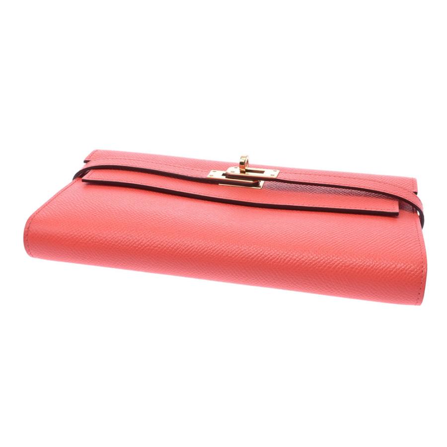 HERMES エルメス ケリー ウォレット ローズジャイプール ゴールド金具  