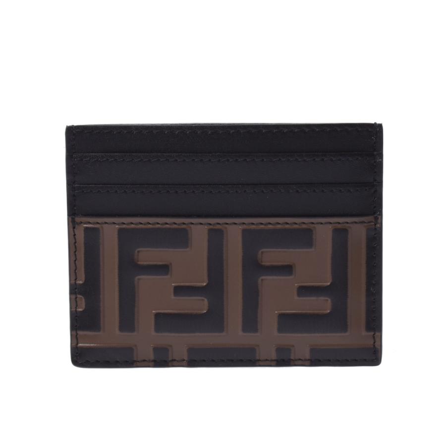 FENDI フェンディ ズッカ柄 パスケース ブラウン/黒 8M0269 ユニ 