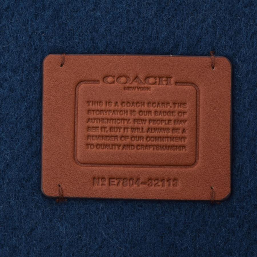 COACH コーチ アウトレット チェック柄 オーバーサイズ 大判タイプ 青系 76389 ユニセックス ウール99％ その他1％ マフラー 未使用 銀蔵｜ginzo1116｜04