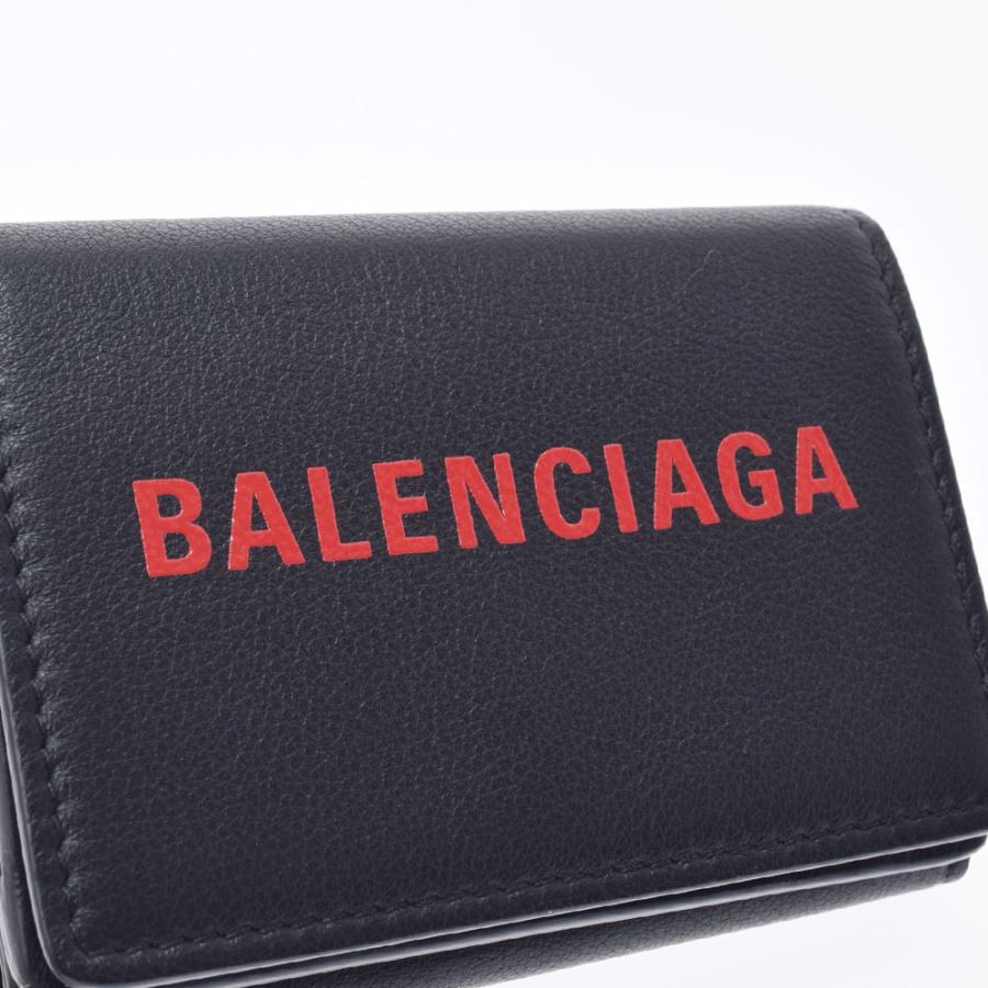 BALENCIAGA バレンシアガ エブリデイ ミニウォレット 黒/赤 レディース 