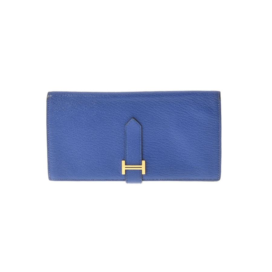 HERMES エルメス ベアンスフレ ブルーライトン ゴールド金具 C刻印  