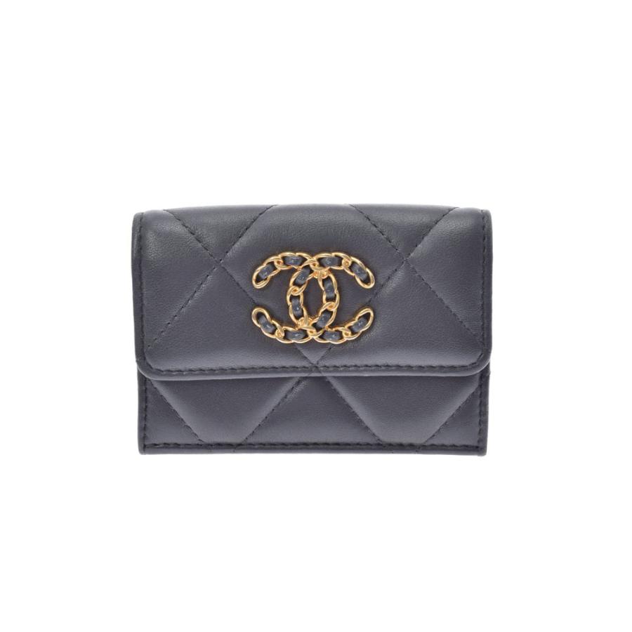 CHANEL シャネル マトラッセ スモールフラップウォレット グレー 