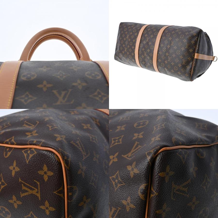 LOUIS VUITTON ルイヴィトン モノグラム キーポルバンドリエール 55 ブラウン M41414 ユニセックス モノグラムキャンバス ボストンバッグ ABランク 中古 銀蔵｜ginzo1116｜04