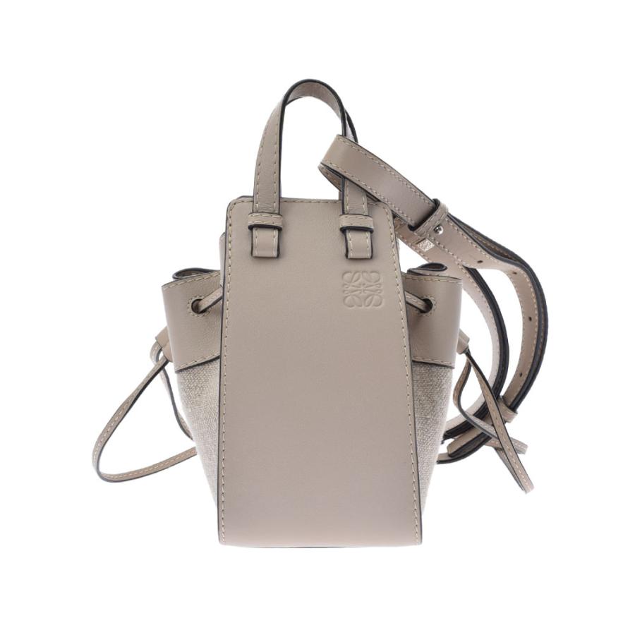 LOEWE ロエベ ハンモック ミニ 2WAY グレージュ レディース レザー 