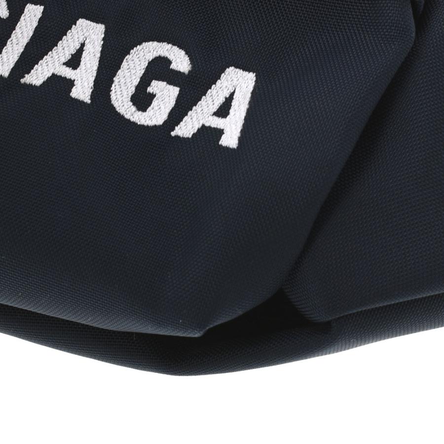 最新海外 BALENCIAGA バレンシアガ ロゴ ウエストバッグ 紺/赤 533009