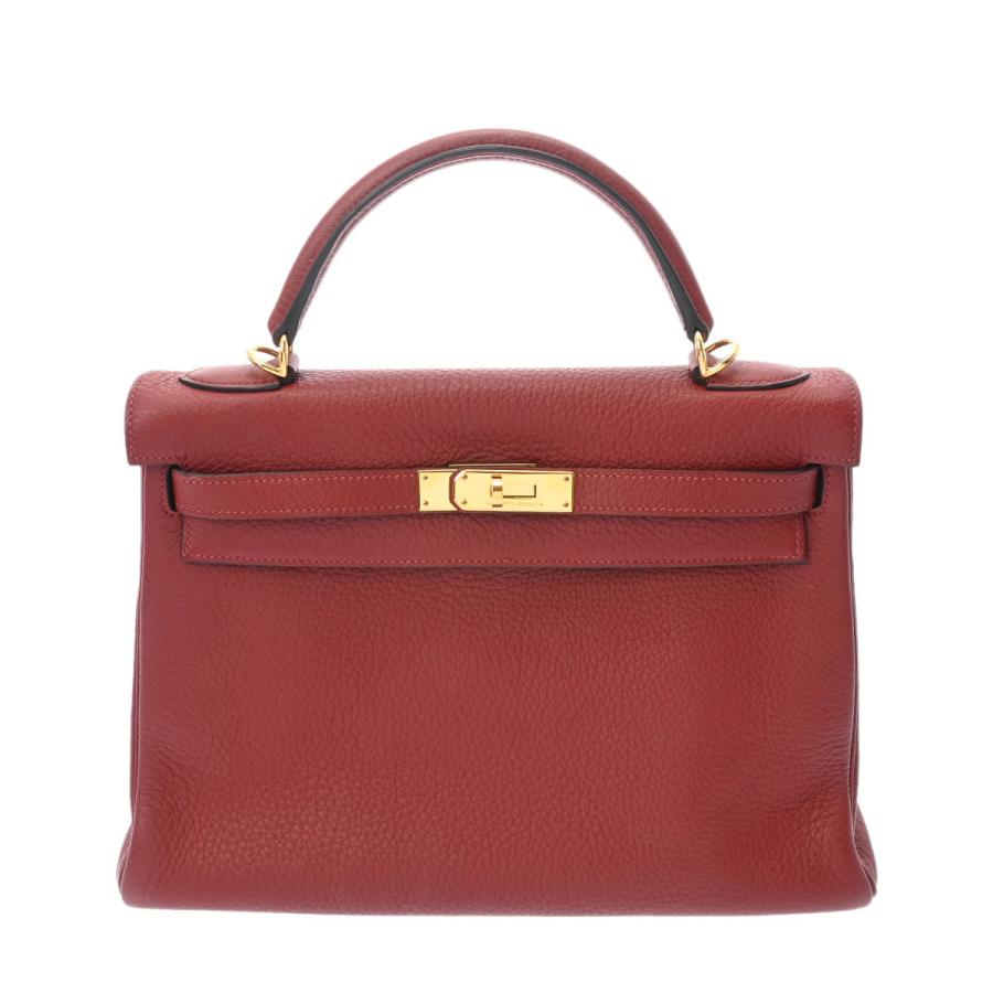 HERMES エルメス ケリー32 内縫い ルージュアッシュ ゴールド金具 □J 