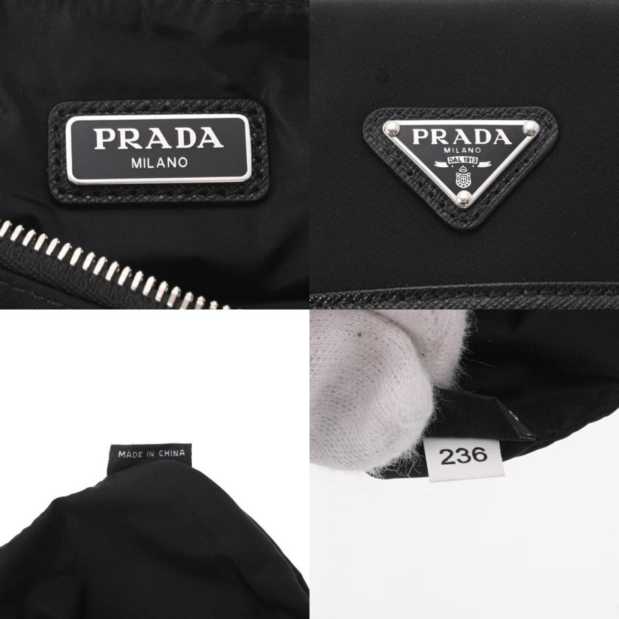 PRADA プラダ クラッチバッグ ブラック シルバー金具 2NH011 ユニ 