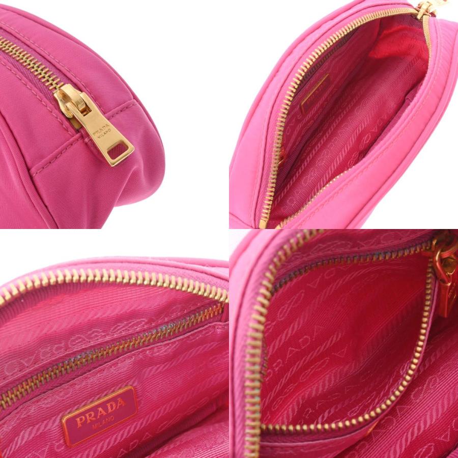 プラダ(Prada) 1N1867 レディース レザー,ナイロン ピンク ポーチ