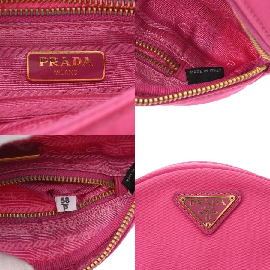 プラダ(Prada) 1N1867 レディース レザー,ナイロン ピンク ポーチ プラダ(Prada) 1N1867 レディース レザー,ナイロン ピンク ポーチ