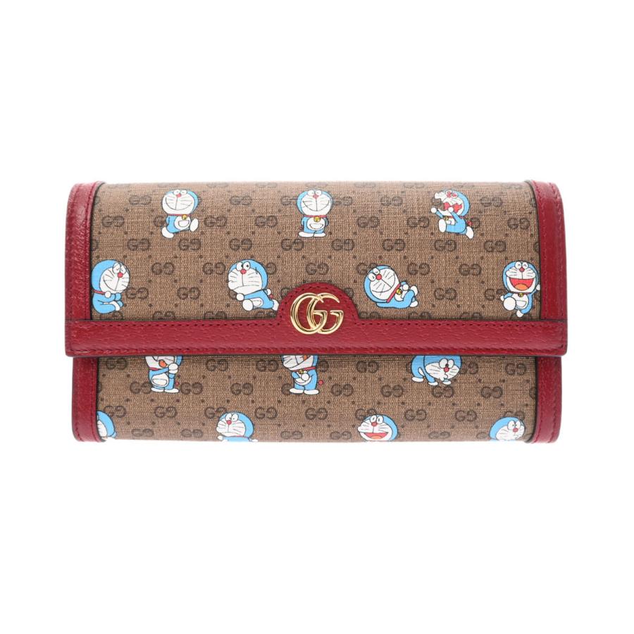 GUCCI グッチ ドラえもんコラボ ベージュ/レッド ゴールド金具 647786
