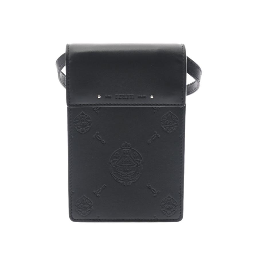 BERLUTI ベルルッティ フォンポーチ シグネチャー 黒 メンズ レザー  