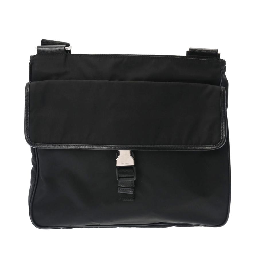PRADA プラダ ショルダーバッグ ブラック シルバー金具 VA0269 メンズ 