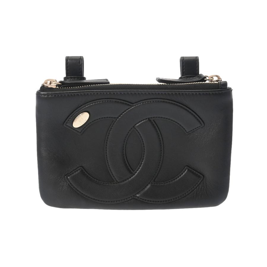 CHANEL シャネル ココマーク ウエストバッグ ブラック レディース 