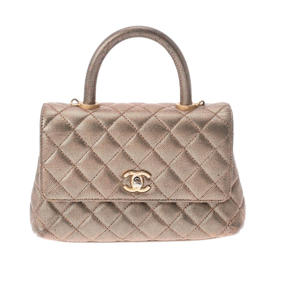 CHANEL 銀蔵 中古 シャネル マトラッセ トップハンドル XS A92990 