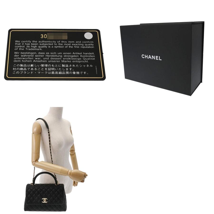 CHANEL シャネル マトラッセ ココハンドル 29 ブラック シャンパンゴールド金具 A92991 レディース キャビアスキン 2WAYバッグ Aランク 中古 銀蔵｜ginzo1116｜10