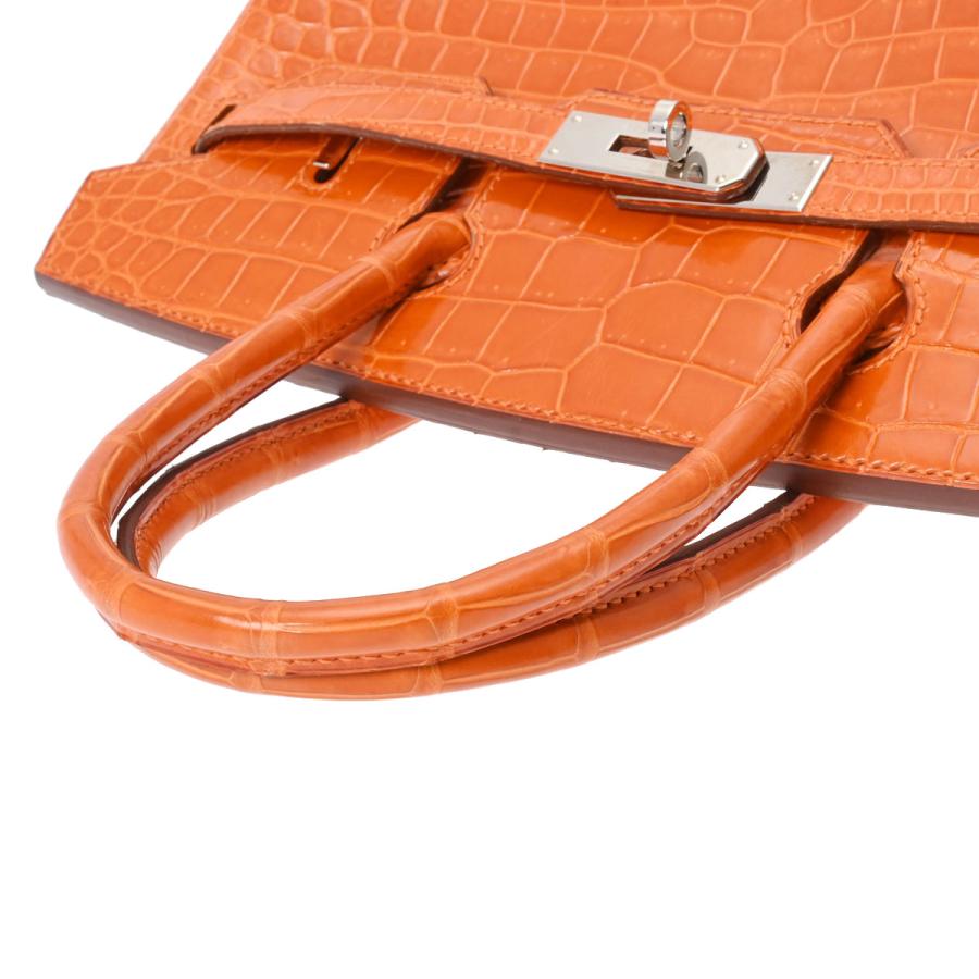 HERMES エルメス バーキン 30 オレンジ □L刻印(2008年頃) レディース