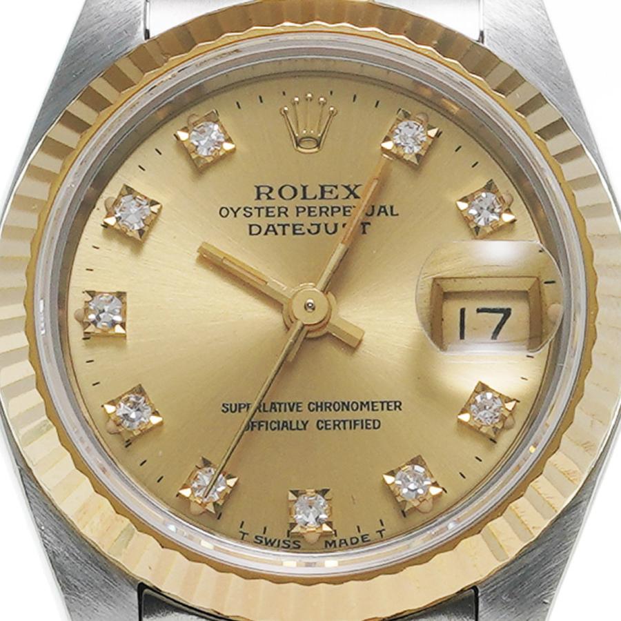 ROLEX ロレックス デイトジャスト 10Pダイヤ 69173G レディース YG/SS 腕時計 自動巻き シャンパン文字盤 Aランク 中古 銀蔵｜ginzo1116｜05