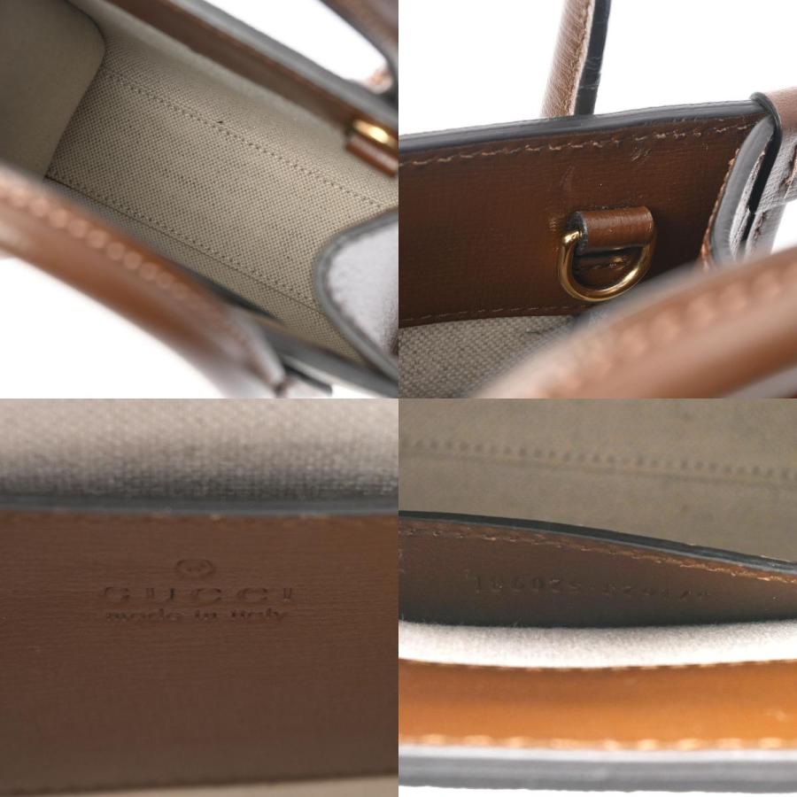 数量限定!特売 GUCCI グッチ インターロッキングG ミニトート 2WAY グレー系 671623 レディース PVC レザー ハンドバッグ Aランク  銀蔵