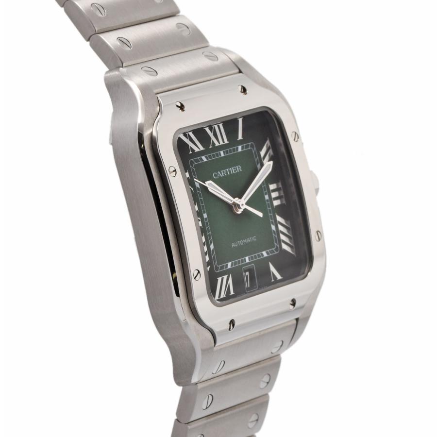 CARTIER カルティエ サントス グリーン WSSA0062 メンズ SS 腕時計 自動巻き グリーン文字盤 Aランク 中古 銀蔵｜ginzo1116｜04
