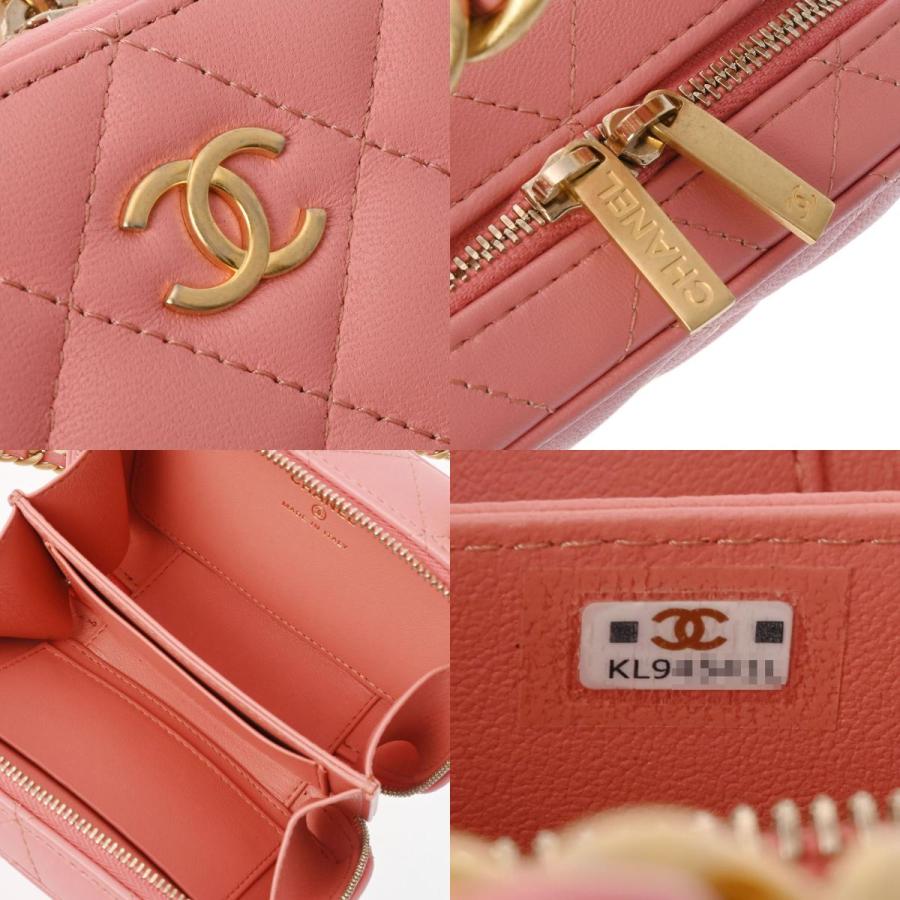 CHANEL シャネル ミニチェーンバニティ ピンク レディース