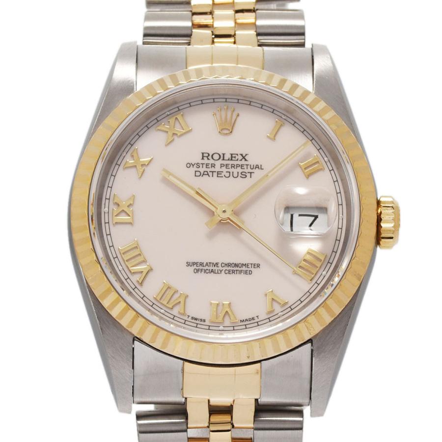 ROLEX ロレックス デイトジャスト 16233 メンズ YG/SS 腕時計 自動巻き アイボリー文字盤 Aランク 中古 銀蔵｜ginzo1116｜05