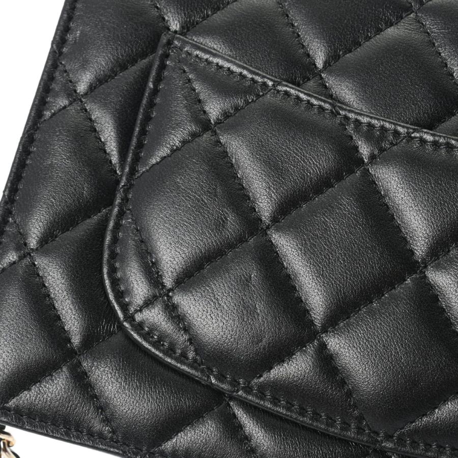 CHANEL シャネル マトラッセ パール チェーンウォレット  黒 シャンパンゴールド金具 A33814 レディース ラムスキン ショルダーバッグ 未使用 銀蔵｜ginzo1116｜07