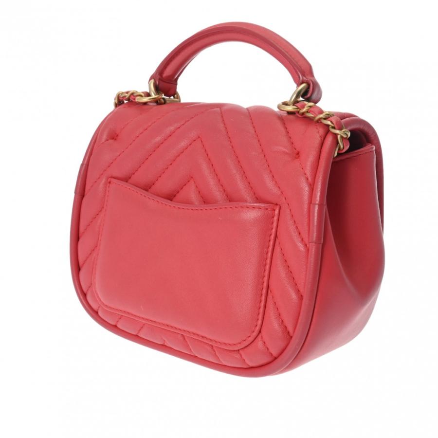 シャネル  ショルダーバッグ  シェブロン ショルダー   ピンク シャネル(CHANEL)シャネル ミニ フラップバッグ シェブロン Vステッチ