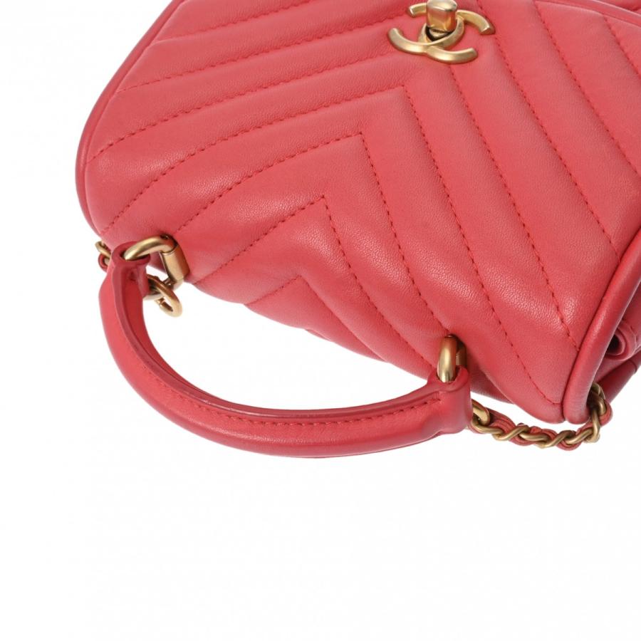 シャネル  ショルダーバッグ  シェブロン ショルダー   ピンク シャネル(CHANEL)シャネル ミニ フラップバッグ シェブロン Vステッチ