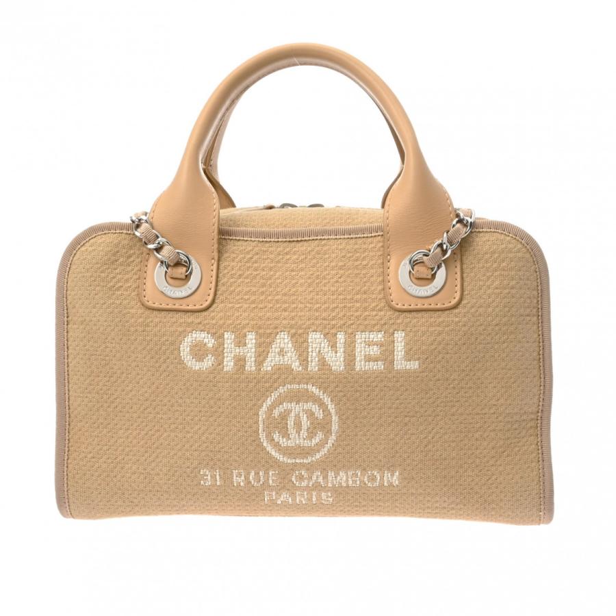 CHANEL シャネル ドーヴィル ボーリングバッグ 2WAY ベージュ A92749 