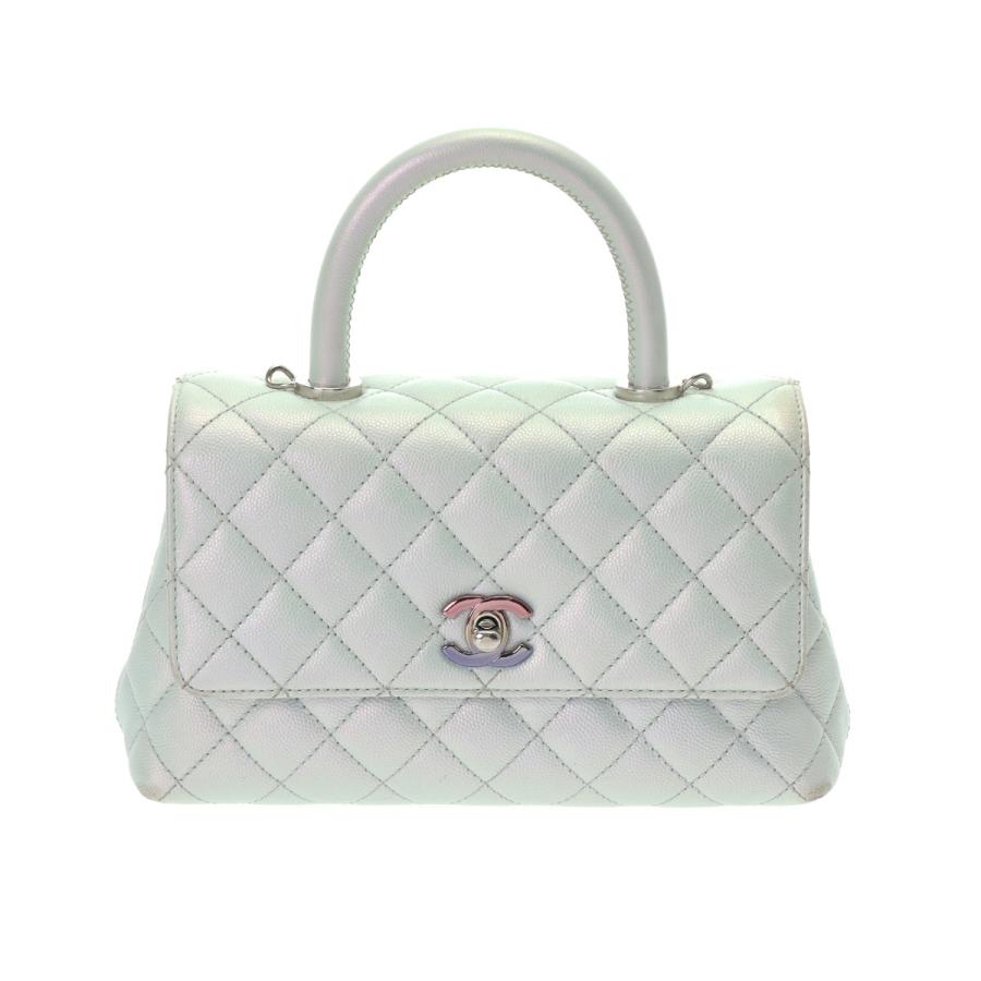 CHANEL（シャネル） トップハンドル XS メタリックブルー A92990