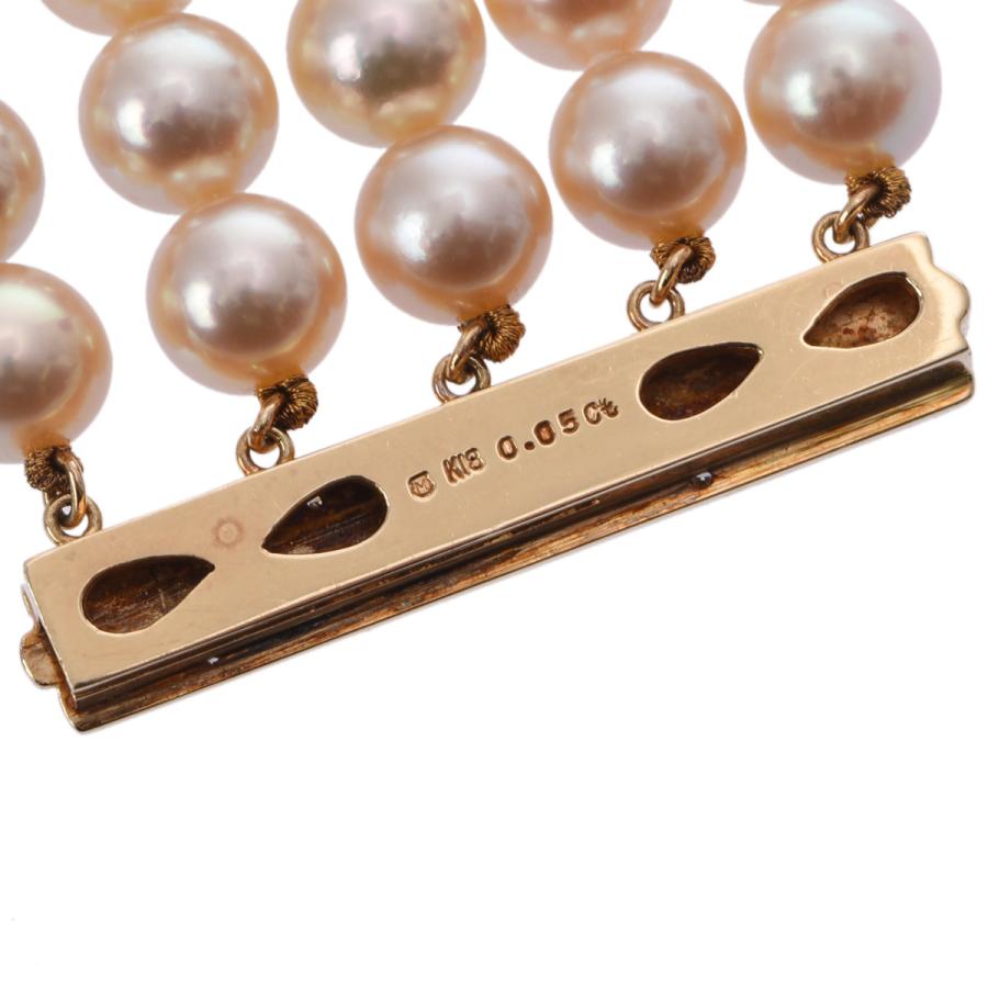 MIKIMOTO ミキモト 5連ブレスレット アコヤパール ダイヤ 0.05ct MIKIMOTO ミキモト 5連ブレスレット アコヤパール ダイヤ 0.05ct