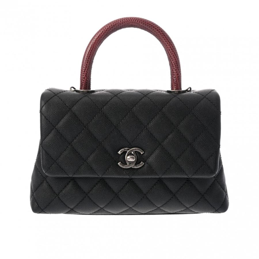 CHANEL シャネル マトラッセ トップハンドル XS 2WAY ブラック A92990  