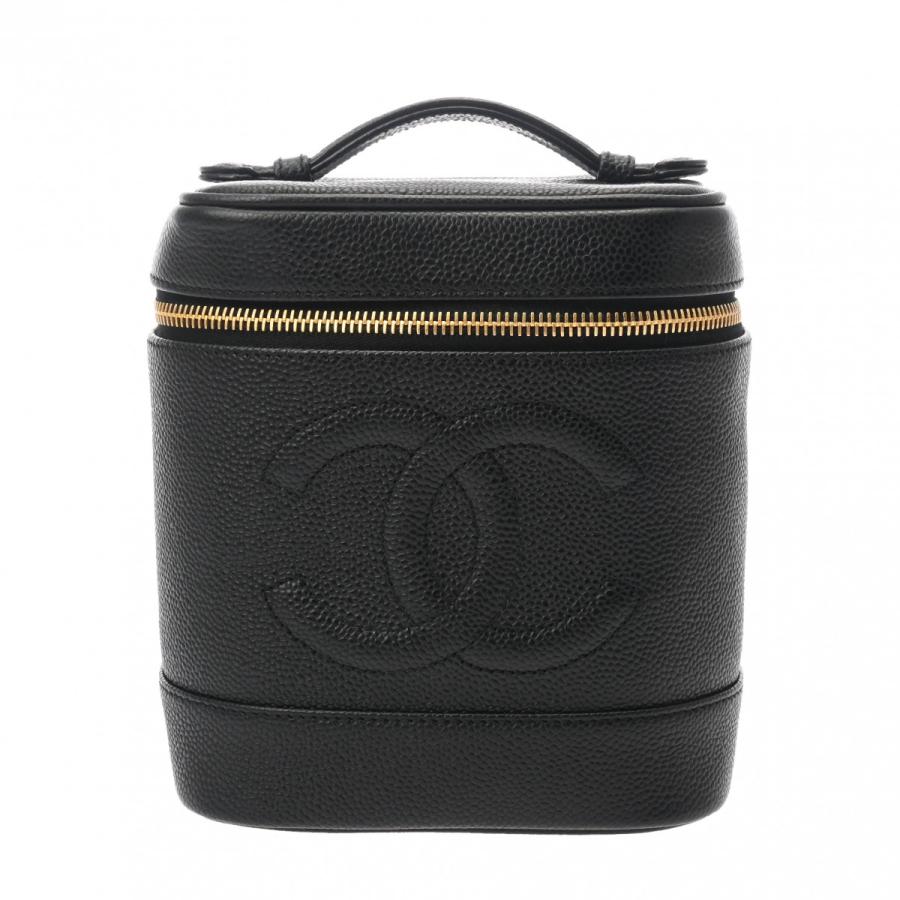CHANEL シャネル　バニティバッグ　キャビアスキン　ハンドバッグ　ブラック CHANEL（シャネル） 縦型バニティ ブラック A01998 レディース