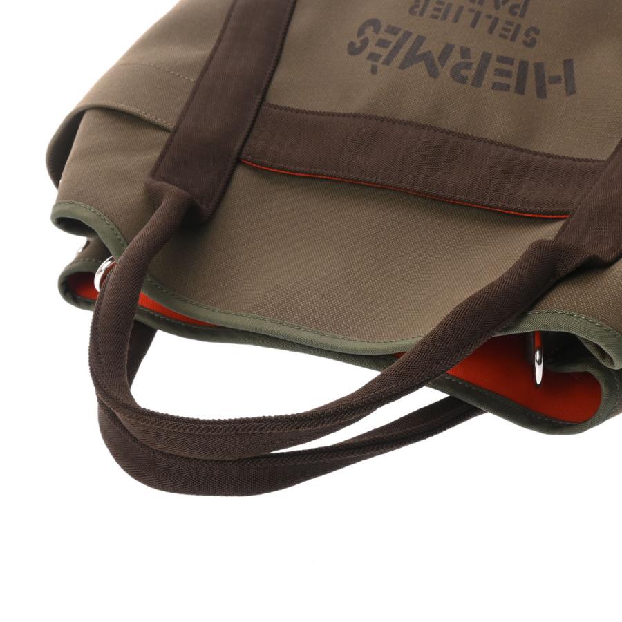 HERMES（エルメス） サックドパンサージュ グルーム カーキ/オレンジ A