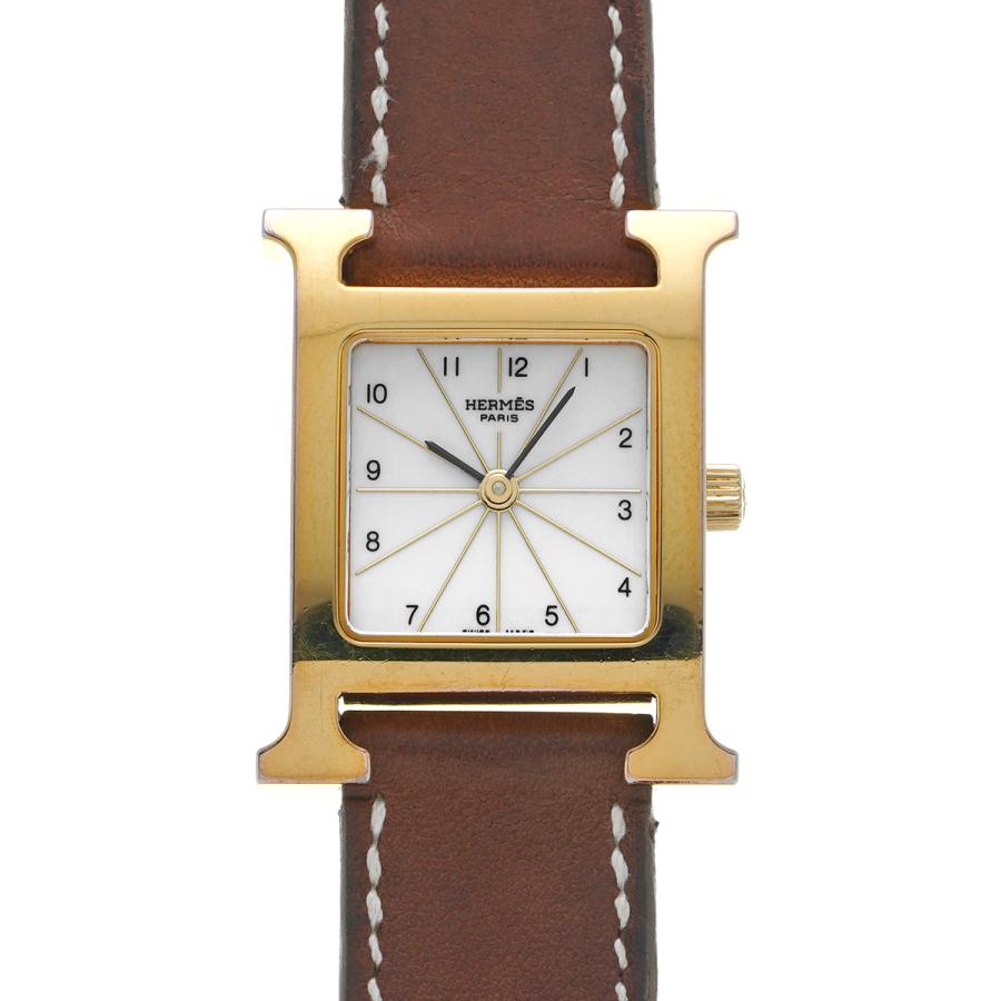 エルメス Hウォッチ ドゥブルトゥール HH1.201 ホワイト レディース 腕時計 クォーツ 中古 銀蔵 HERMES（エルメス） Hウォッチ ドゥブルトゥール HH1.201 ホワイト