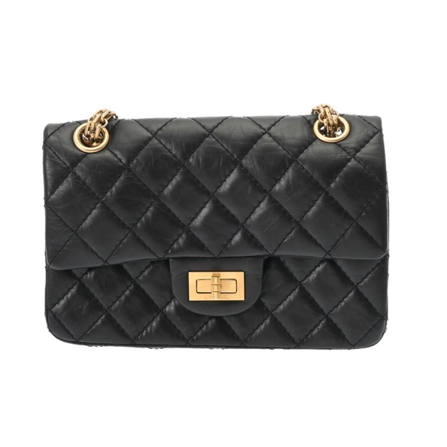 CHANEL シャネル 2.55 ミニ ハンドバッグ  ショルダーバッグ ブラック AP0874 レディース【中古】 CHANEL（シャネル） 2.55 ミニ ハンドバッグ ショルダーバッグ