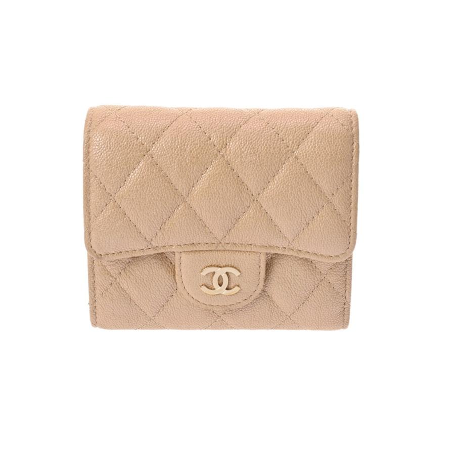 CHANEL（シャネル） スモールフラップウォレット ベージュ レディース 
