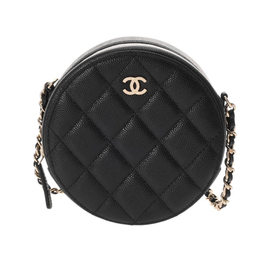 CHANEL（シャネル） マトラッセ ラウンドチェーンショルダー ブラック
