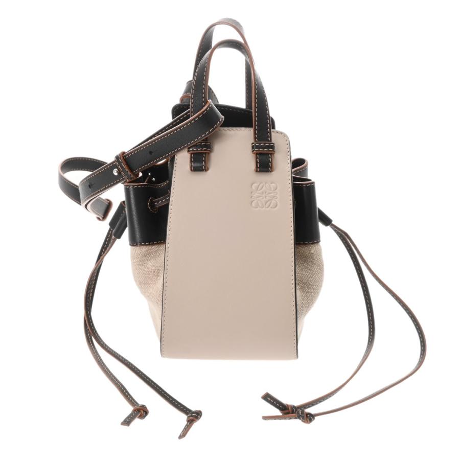 LOEWE（ロエベ） ハンモック ドローストリング ミニ ベージュ/ブラック 