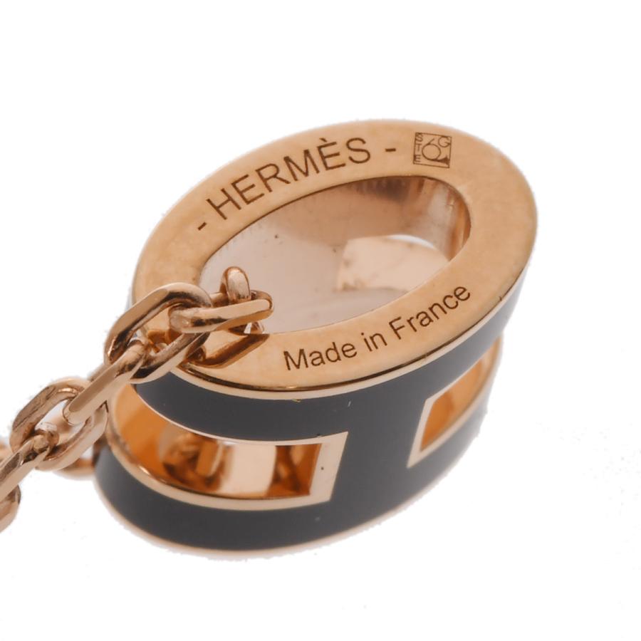 HERMES（エルメス） ミニポップアッシュH ネックレス ブラック ピンク 