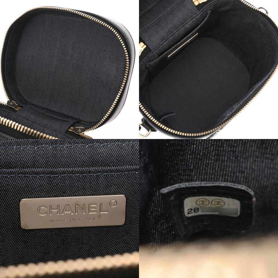 中古 シャネル CHANEL AS0323 28番台 レディース バニティバッグ ブラック カーフスキン CHANEL - 中古 シャネル CHANEL AS0323 レディース バニティバッグ