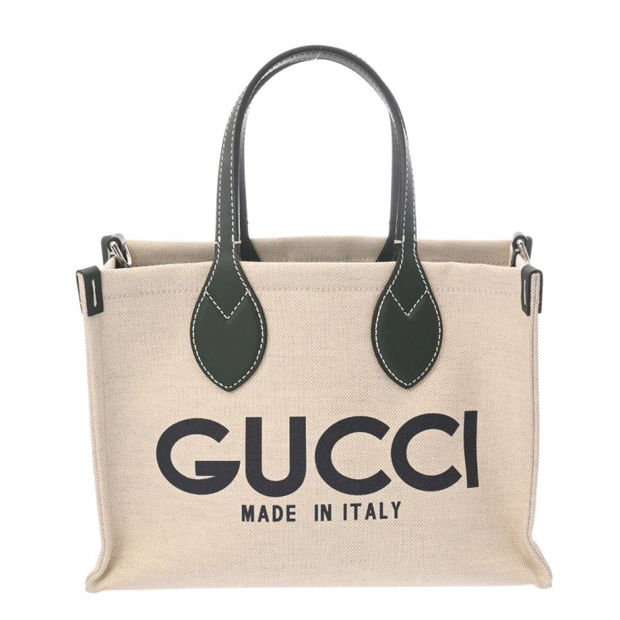 GUCCI（グッチ） GUCCIプリント スモールトートバッグ ベージュ 772144