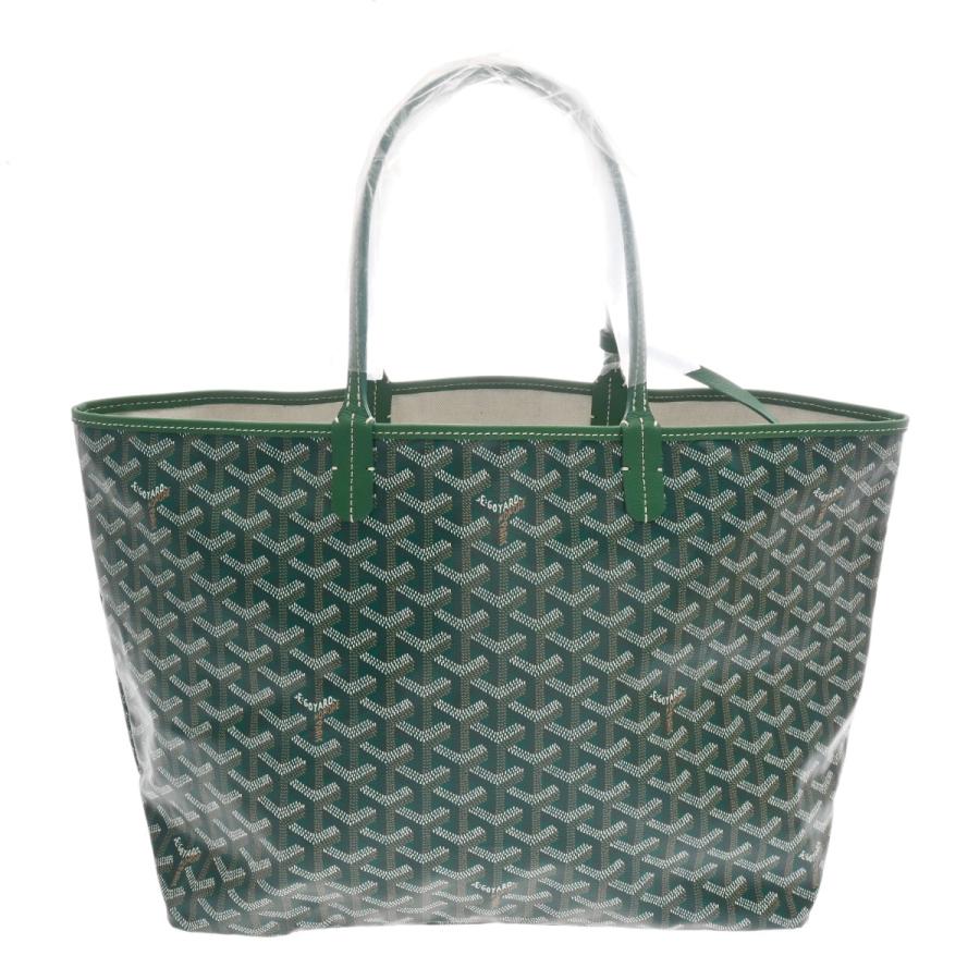 美品 サンルイ PM ⚫︎ 緑 GOYARD（ゴヤール） サンルイ PM グリーン ユニセックス PVC トート