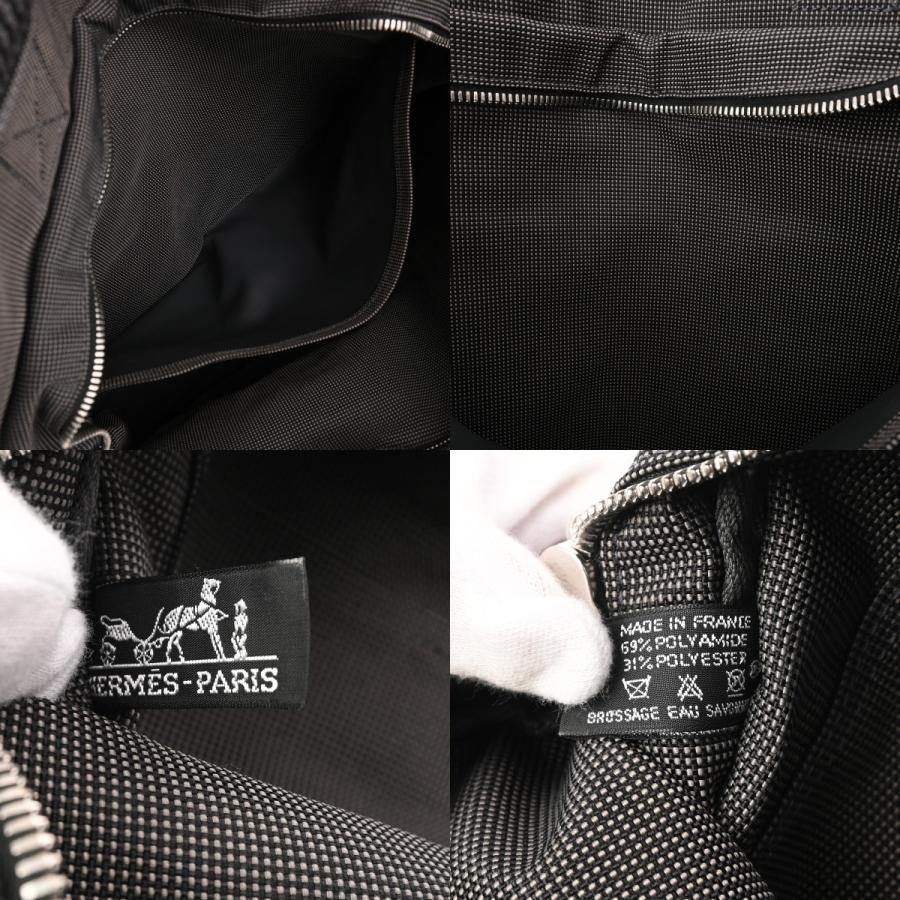 HERMES エルメス エールラインMM 新型 グレー ユニセックス キャンバス トートバッグ Aランク 中古 銀蔵の画像