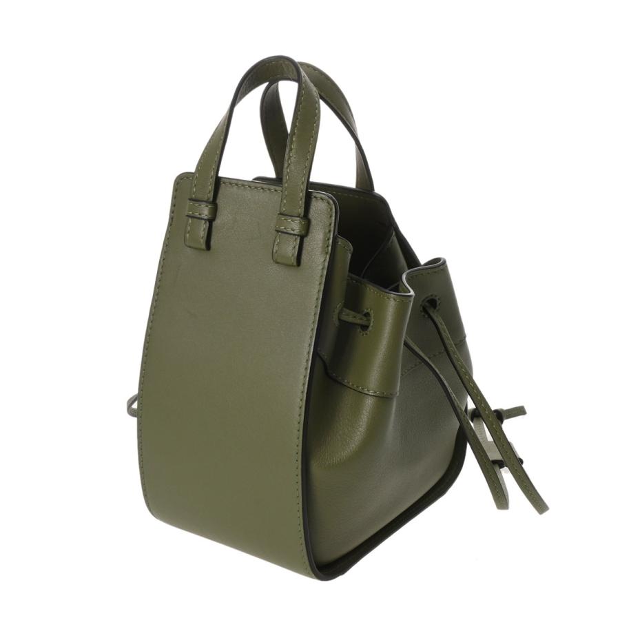 LOEWE ロエベ ハンモックミニ 2WAY グリーン A538V07X10 レディース レザー ショルダーバッグ Aランク 中古 銀蔵の画像
