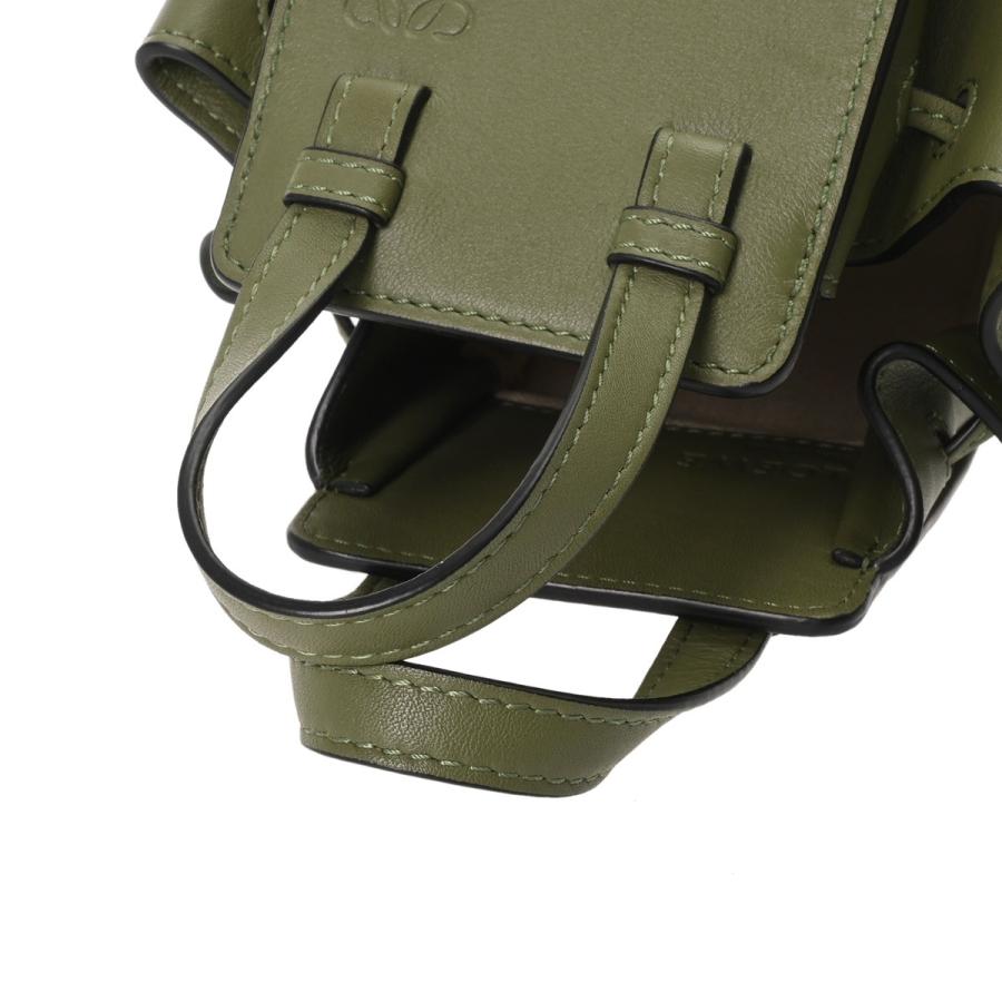 LOEWE ロエベ ハンモックミニ 2WAY グリーン A538V07X10 レディース レザー ショルダーバッグ Aランク 中古 銀蔵の画像