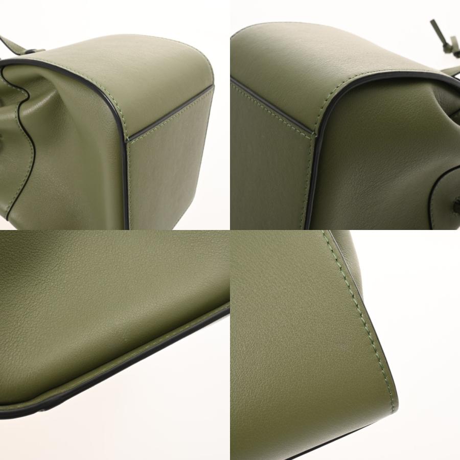 LOEWE ロエベ ハンモックミニ 2WAY グリーン A538V07X10 レディース レザー ショルダーバッグ Aランク 中古 銀蔵の画像