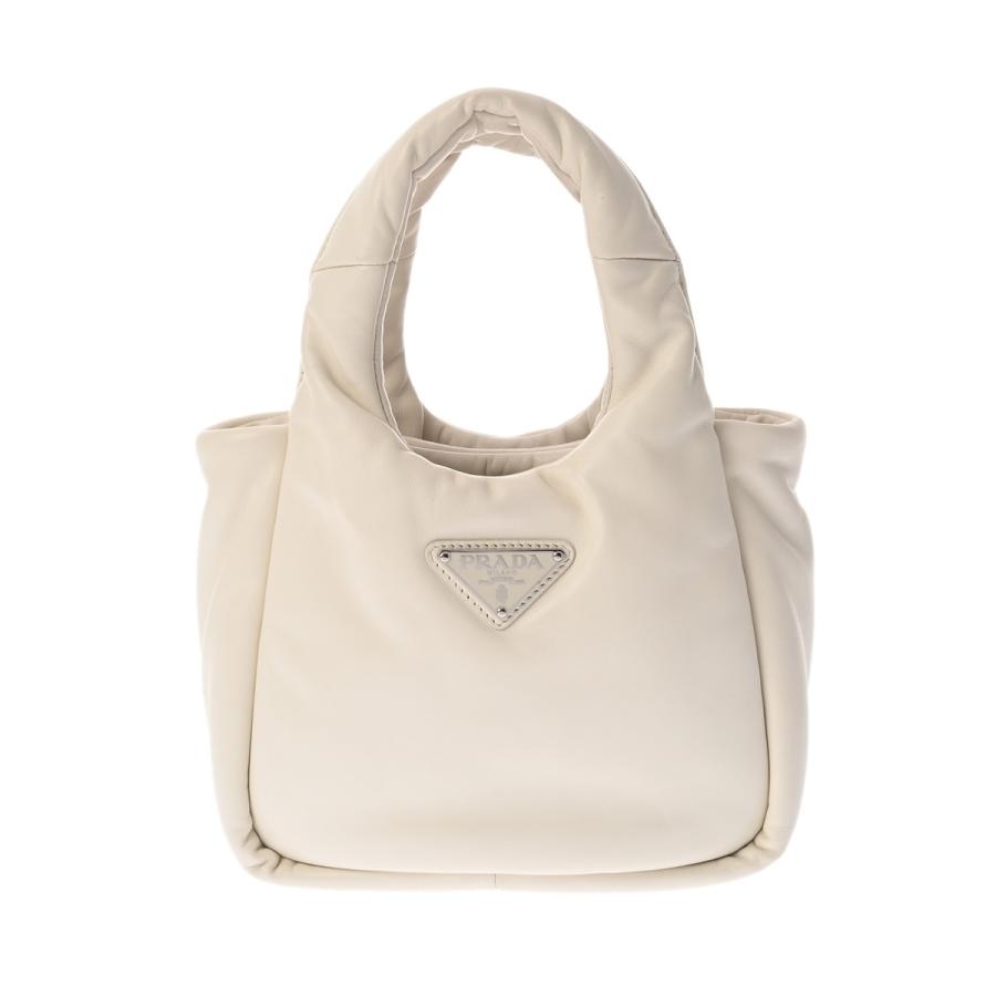 PRADA（プラダ） パテッド MINIトートバッグ 2WAY ホワイト 1BA359