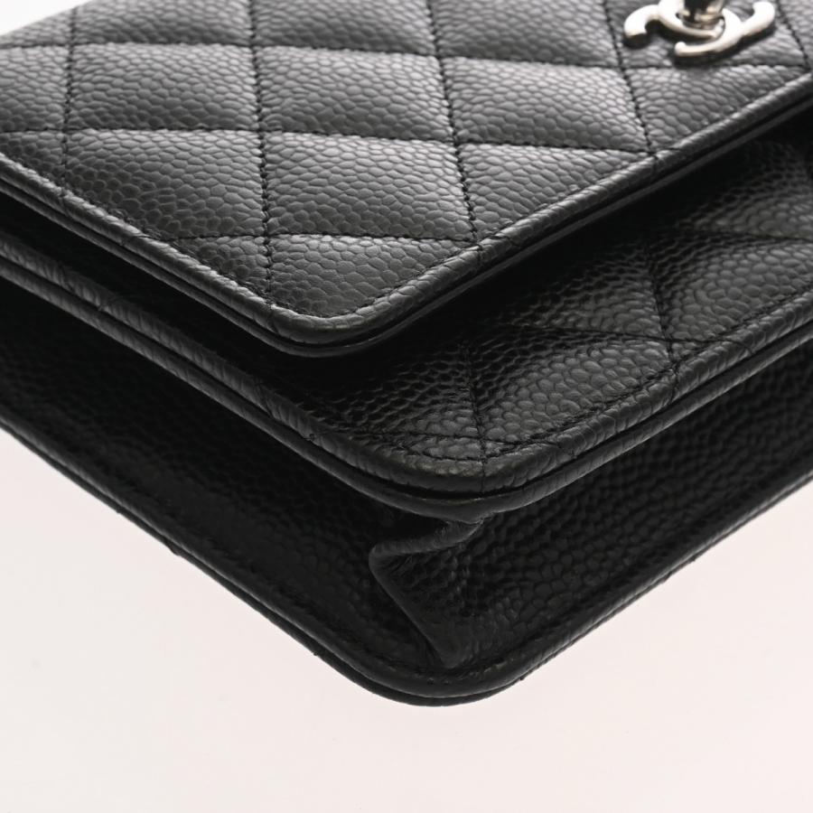 シャネル マトラッセ クラシック チェーンウォレット キャビアスキン ブラック ブランドレンタルのBrandCity / シャネル キャビアスキン マトラッセ