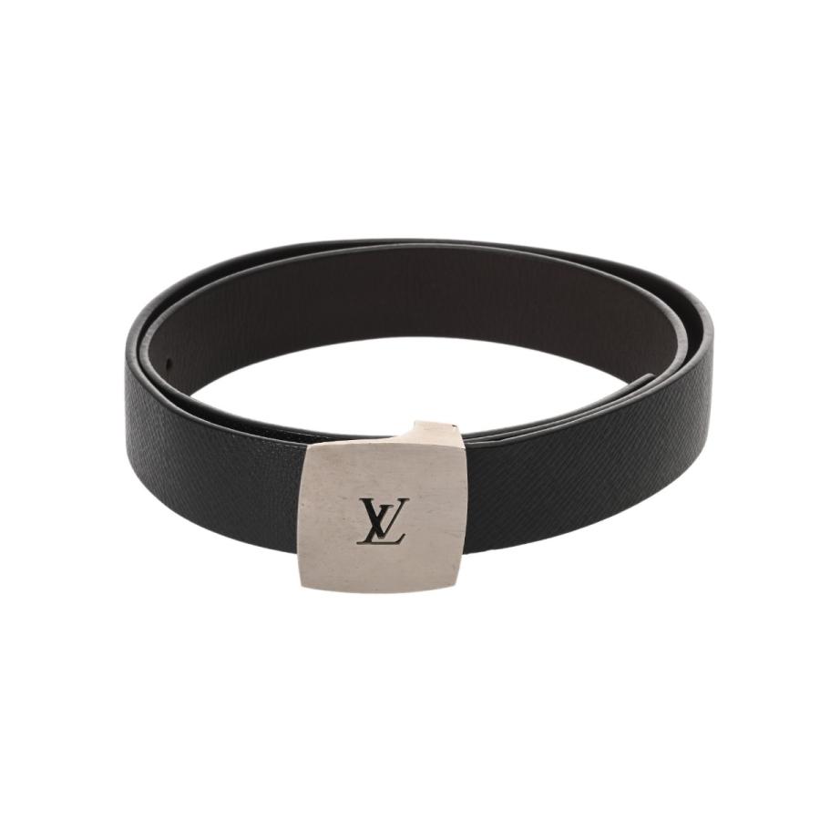 Louis Vuitton ブラックレザーベルト サイズ85cm Louis Vuitton ルイヴィトン 黒 レザーベルト サイズ85 LOUIS